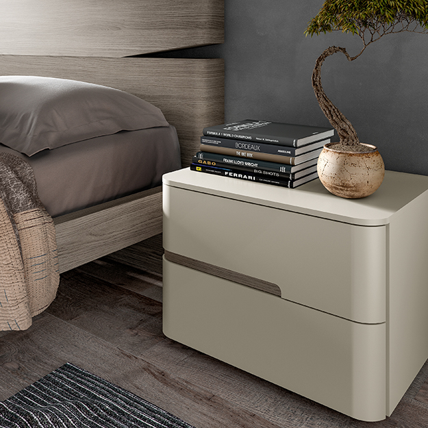 Curved Bedside Table